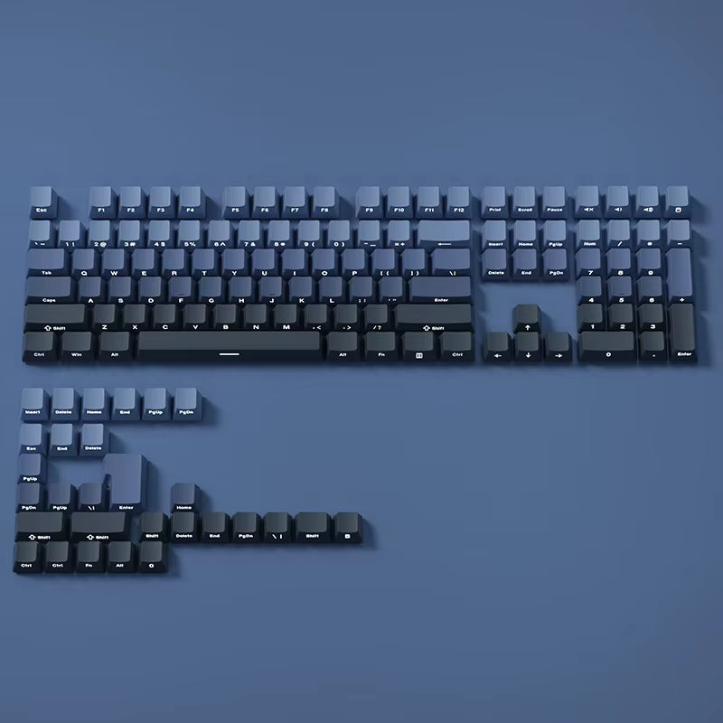 Gradient Keycaps Side Printed Shine through PBT Double Shot OEM Profile for MX Switches Gaming Keyboard 130+Key Caps