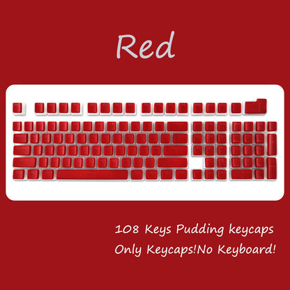 OEM Profile PBT Keycaps 108 Keys Pudding Keycap for Cherry MX Switch Mechanical Keyboard RGB Gamer Backlit Key Caps Custom DIY