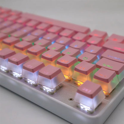 104 Keys Pudding Theme Keycap OEM Profile ABS PBT Double Shot Keycap for Mx Switch Mechanical Keyboard RGB Backlit Key Caps