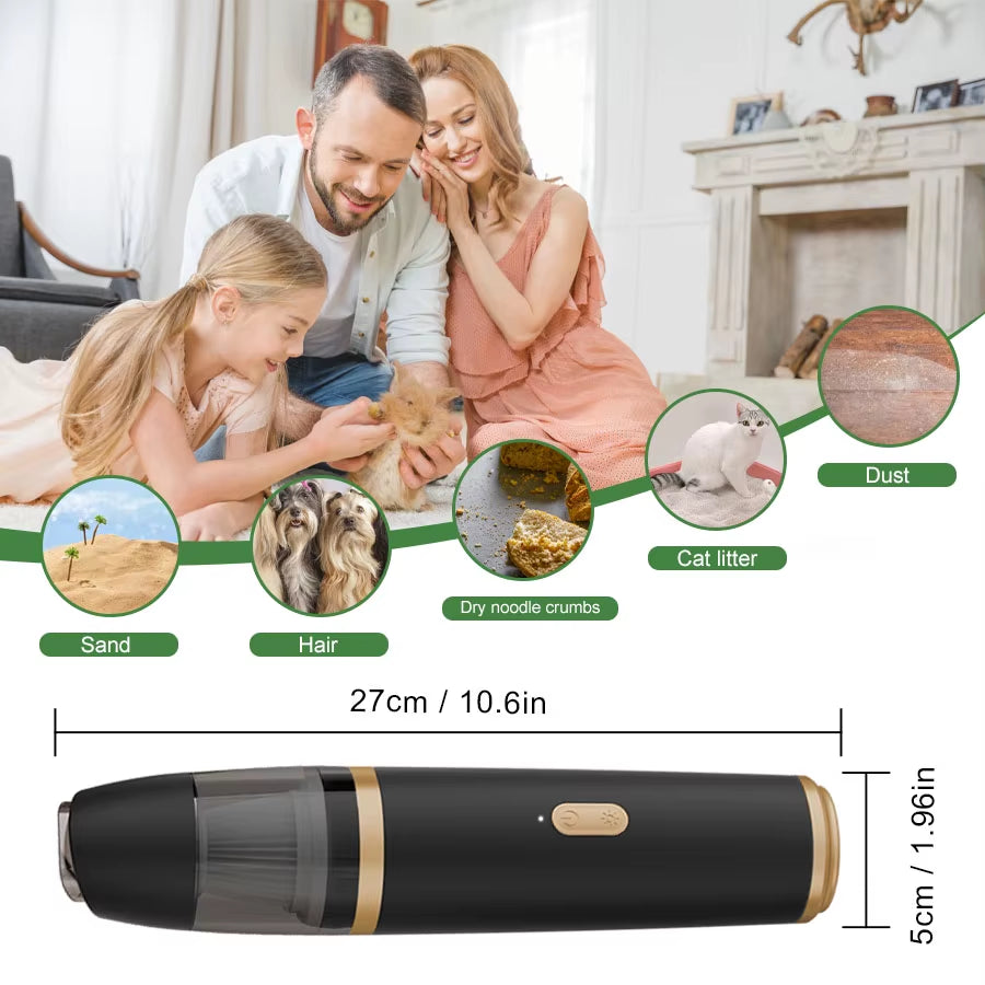 BELIBUY Portable Vacuum Cleaner for Home and Car High Power Cleaning Office Carpets Sofas Pet Hair Mini Vacuum Cleaner Machine