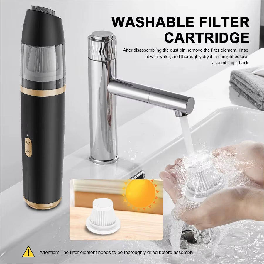 BELIBUY Portable Vacuum Cleaner for Home and Car High Power Cleaning Office Carpets Sofas Pet Hair Mini Vacuum Cleaner Machine