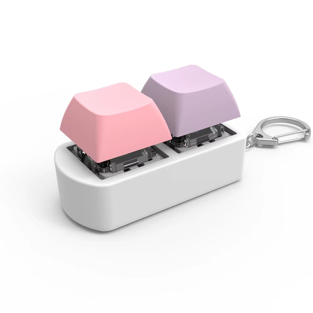 1/2 Keys Mechanical Keyboard Axis Teste Keychain Office Decompression Calming Button Keycap Stress Relief Fidget Toys