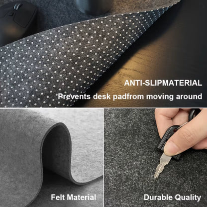 80*40Cm Extra-Large Premium Felt Mouse Pad for Gaming and Office - Anti-Slip Durable Polyester Desk Mat XXL Gaming Wool Felt Pad