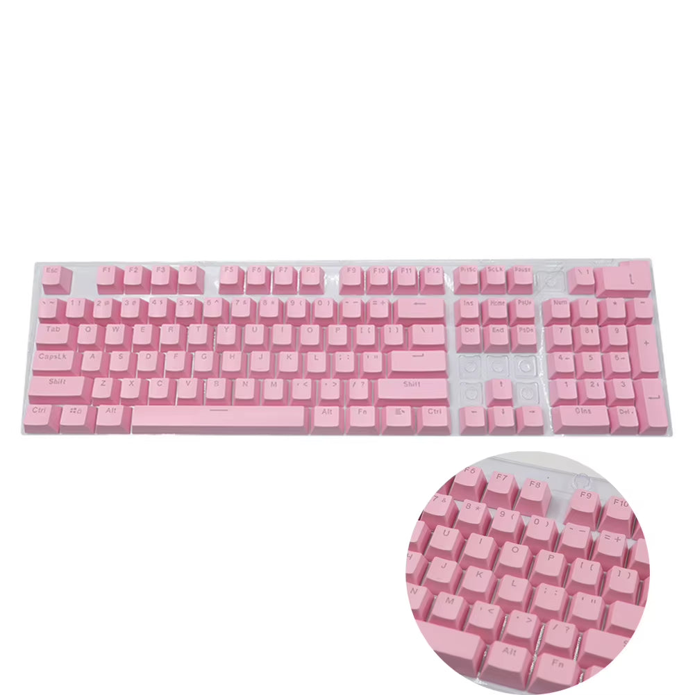 104Pcs Universal Mechanical Keyboard Keycaps Ergonomic Blank Keycaps for Cherry MX Mechanical Keyboard Replacement Backlit Key