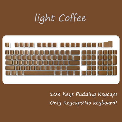 OEM Profile PBT Keycaps 108 Keys Pudding Keycap for Cherry MX Switch Mechanical Keyboard RGB Gamer Backlit Key Caps Custom DIY
