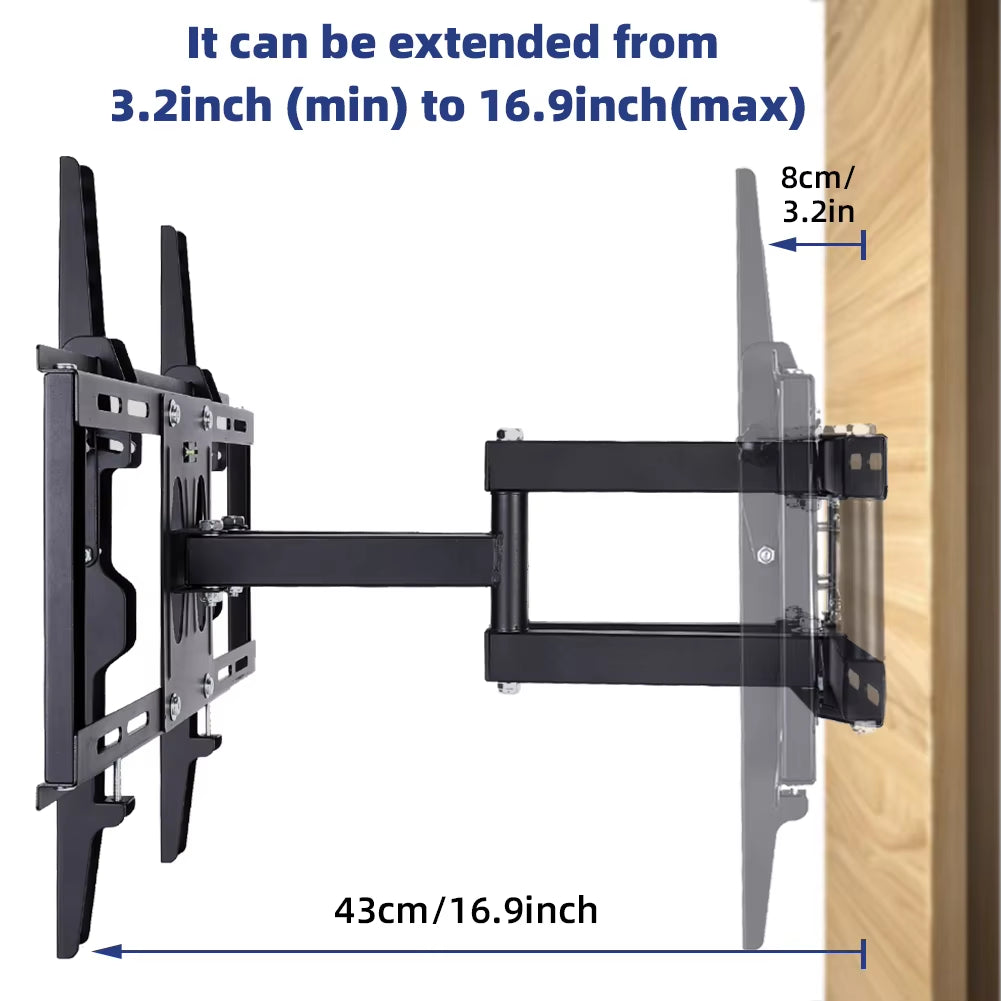 Full Motion TV Wall Mount Bracket for 26-55 Inch LED LCD Tilt Swivel