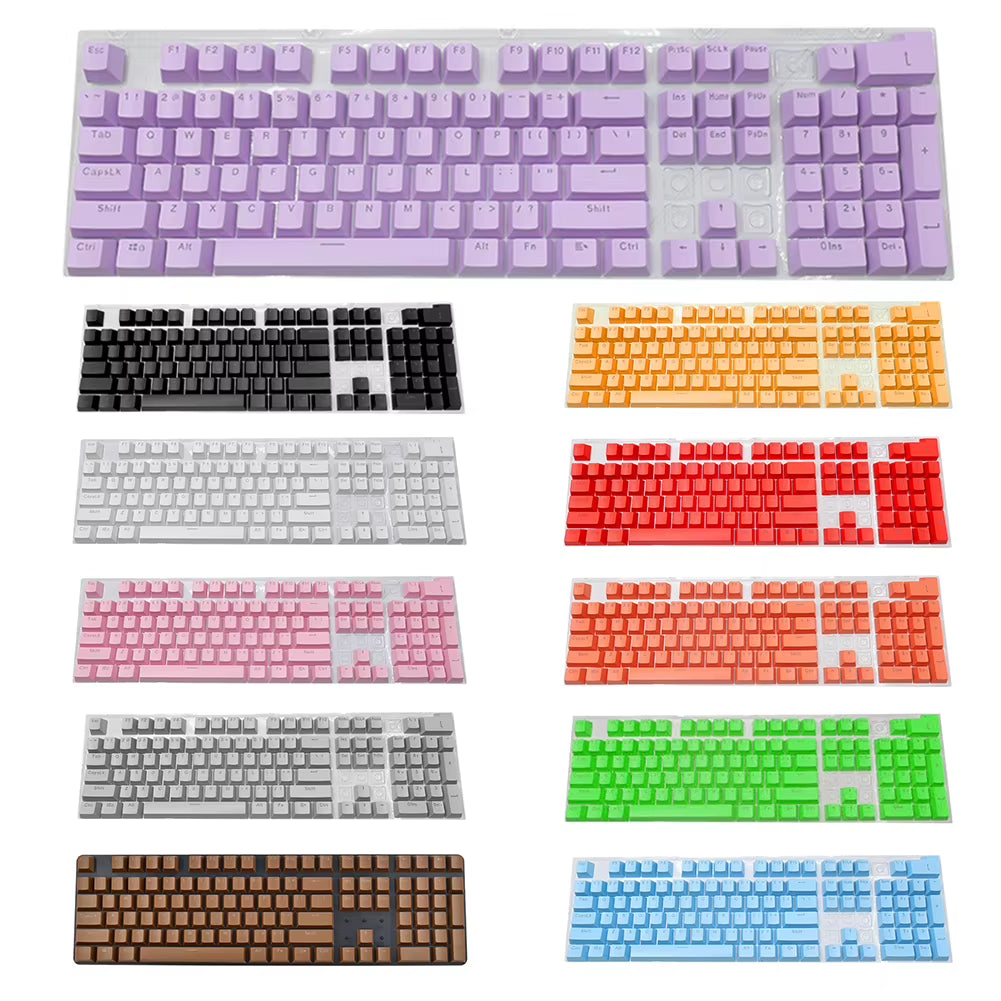 104Pcs Universal Mechanical Keyboard Keycaps Ergonomic Blank Keycaps for Cherry MX Mechanical Keyboard Replacement Backlit Key
