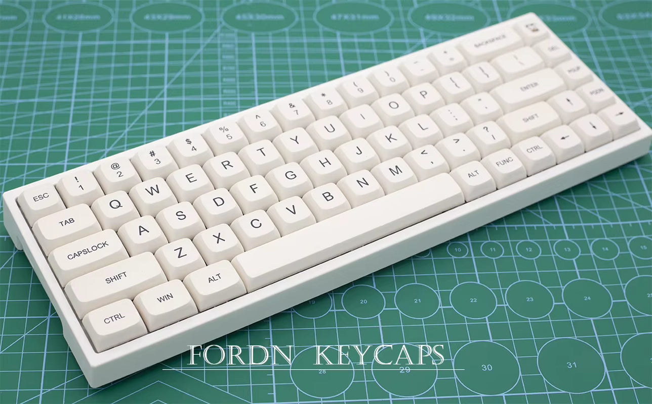 1 Set Milk Theme Key Caps for MX Switch Mechanical Keyboard PBT Dye Subbed Bee Japanese Minimalist White Keycaps XDA