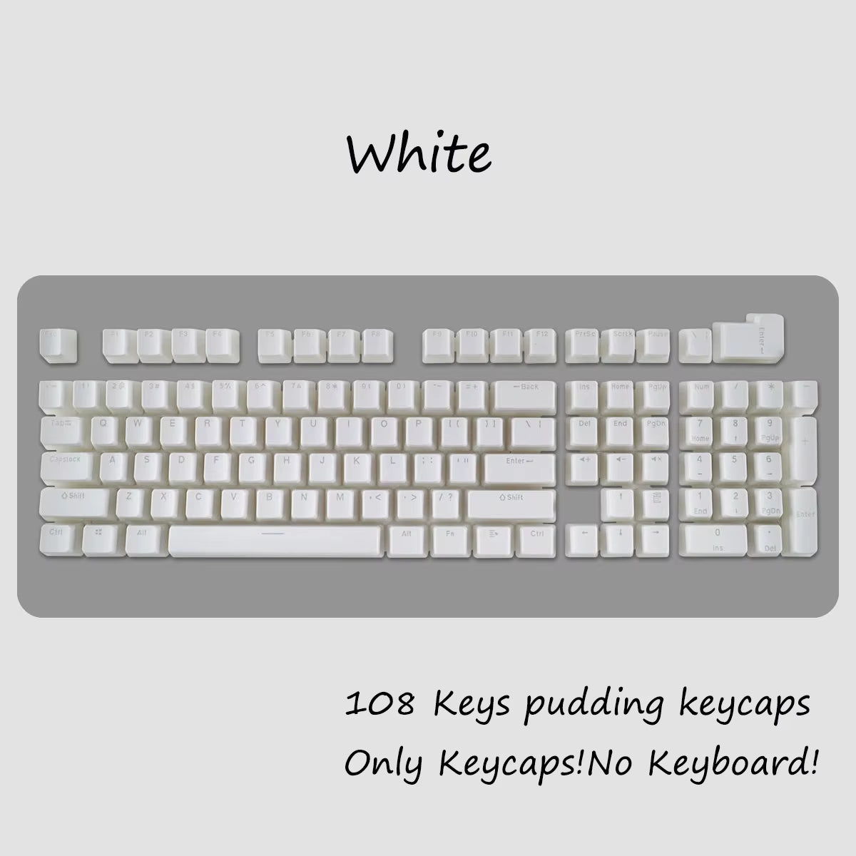 OEM Profile PBT Keycaps 108 Keys Pudding Keycap for Cherry MX Switch Mechanical Keyboard RGB Gamer Backlit Key Caps Custom DIY