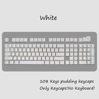 OEM Profile PBT Keycaps 108 Keys Pudding Keycap for Cherry MX Switch Mechanical Keyboard RGB Gamer Backlit Key Caps Custom DIY