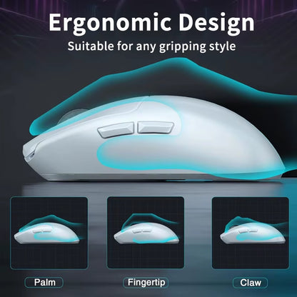 SC580 Wireless Gaming Mouse BT 5.0/2.4G/Wired 3 Mode W/ 10000 DPI PAW3325 Sensor 500Mah Battery Lightweight E-Sports Mouse