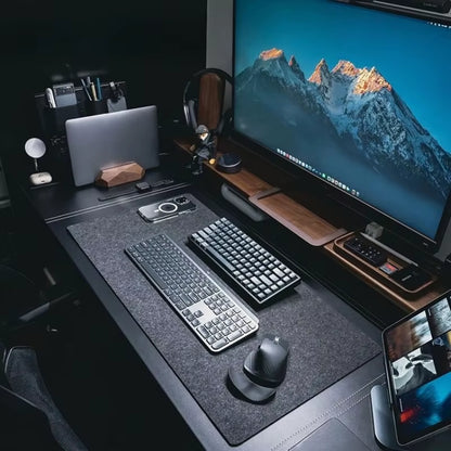 80*40Cm Extra-Large Premium Felt Mouse Pad for Gaming and Office - Anti-Slip Durable Polyester Desk Mat XXL Gaming Wool Felt Pad