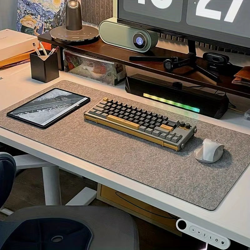 80*40Cm Extra-Large Premium Felt Mouse Pad for Gaming and Office - Anti-Slip Durable Polyester Desk Mat XXL Gaming Wool Felt Pad