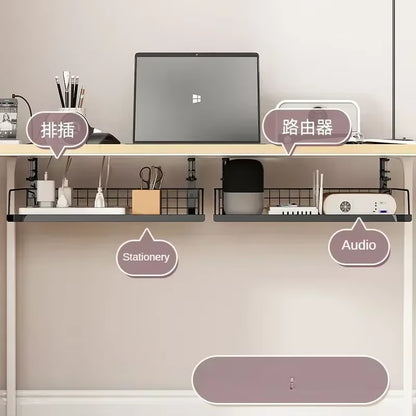 Under Desk Cable Management Tray, No Drill Steel Desk Cable Organizers, Wire Management Tray Cable Management Rack