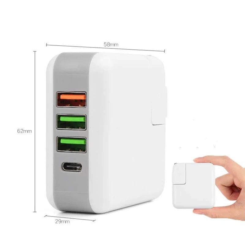 5V2A US Plug Adapter CE Approved QC3.0 Power Hub Multi-Outlet Portable Charger