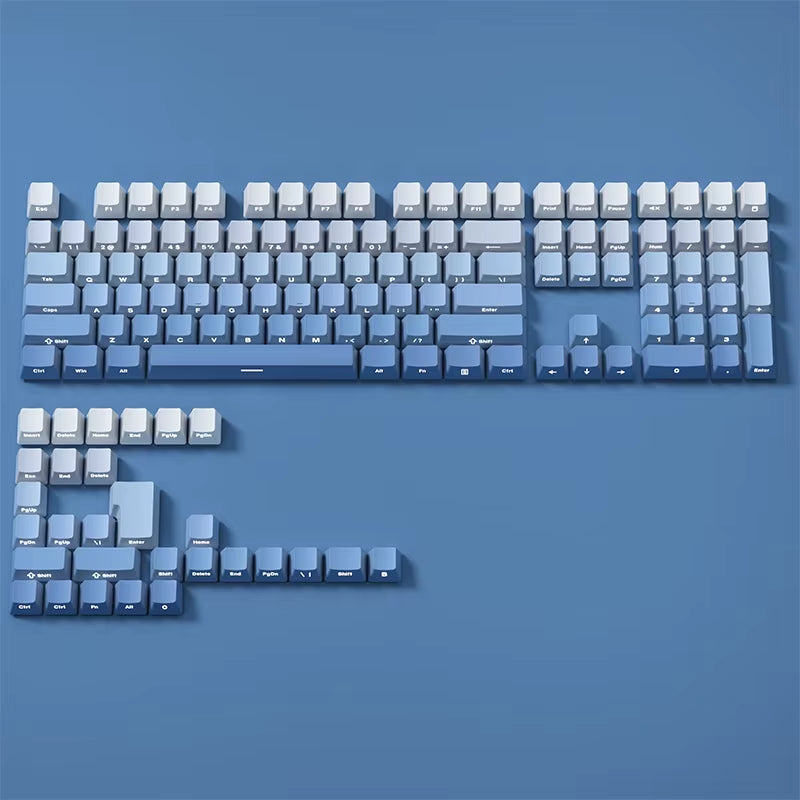 Gradient Keycaps Side Printed Shine through PBT Double Shot OEM Profile for MX Switches Gaming Keyboard 130+Key Caps
