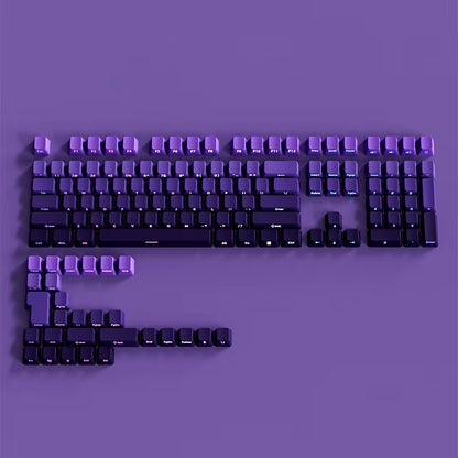 OEM Profile Gradient Side Printed Shine through Keycaps PBT Double Shot Keycap for Mechanical Gamer Keyboard Black Gray Key Caps