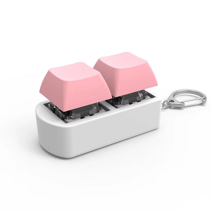 1/2 Keys Mechanical Keyboard Axis Teste Keychain Office Decompression Calming Button Keycap Stress Relief Fidget Toys