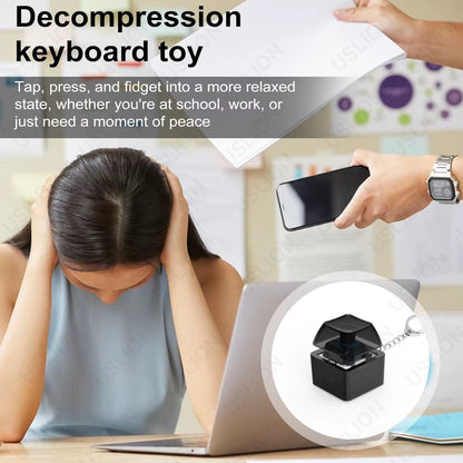 1/2 Keys Mechanical Keyboard Axis Teste Keychain Office Decompression Calming Button Keycap Stress Relief Fidget Toys