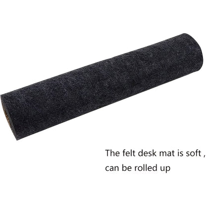 80*40Cm Extra-Large Premium Felt Mouse Pad for Gaming and Office - Anti-Slip Durable Polyester Desk Mat XXL Gaming Wool Felt Pad