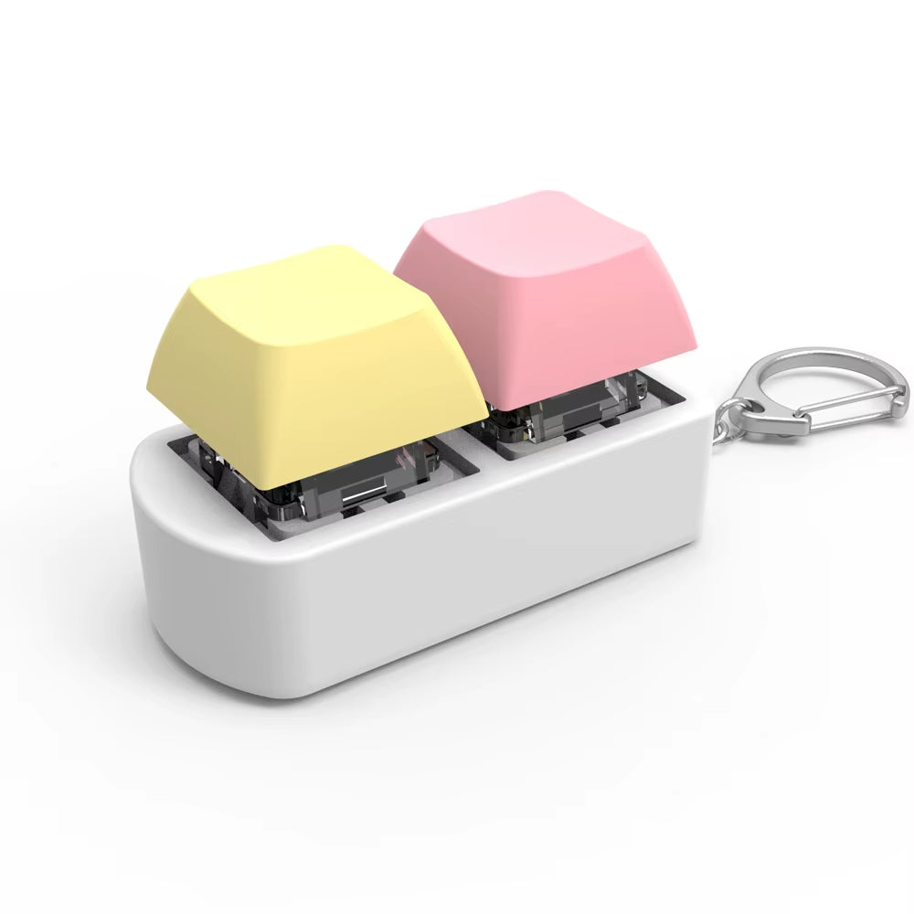 1/2 Keys Mechanical Keyboard Axis Teste Keychain Office Decompression Calming Button Keycap Stress Relief Fidget Toys