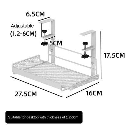 Under Desk Cable Management Tray, No Drill Steel Desk Cable Organizers, Wire Management Tray Cable Management Rack
