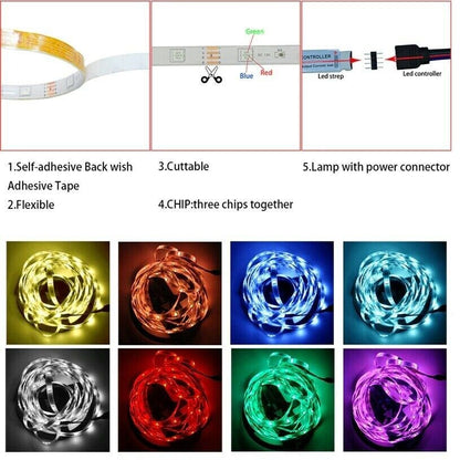 Led Light Strip RGB Smd 2835 Flexible Ribbon Tape Led Light Strip RGB 5M Tapes