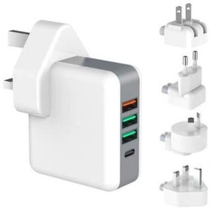 5V2A US Plug Adapter CE Approved QC3.0 Power Hub Multi-Outlet Portable Charger